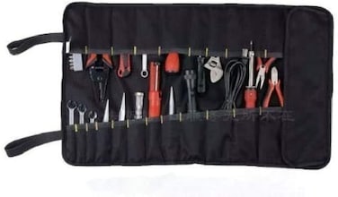 Black Nylon Multi-Purpose 22-Pocket Socket Tool Roll Pouch/Bag/Carrier for Sets