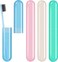Generic 4 Pack Toothbrush Cases Travel Toothbrush Holder Portable Toothbrush Container Case Plastic Toothbrush Carrier Cover Case for Traveling, Bathroom, School, Home, Camping, Blue,Green,Pink,Beige