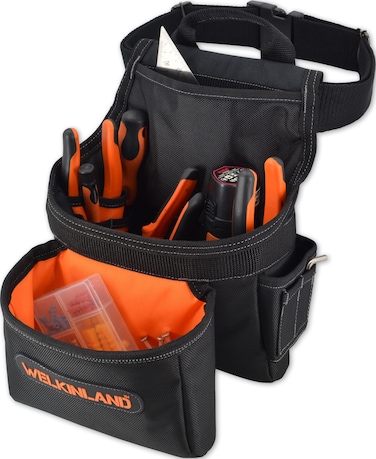 WELKINLAND 12-Pockets Tool belts for men, Construction tool belt, Carpenter tool belt, Electrician's tool belt, Tool belt pouch, Tool pouch belt, Tool belt for men, Tool belts for men construction