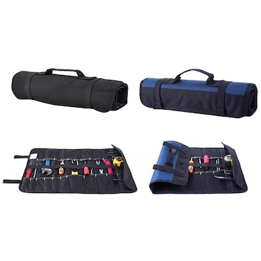2 Pack 20 Pocket Tool Roll Up Storage Bag, Screwdriver Organizer for Tool Bag, Wrench Socket Organizer Bag, Store Screwdrivers, Wrench Sets, Hammers and Other Tools