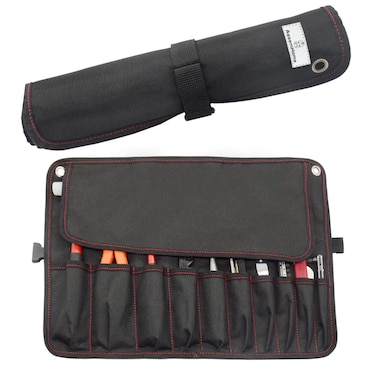 Heavy Duty Tool Roll Bag Tool Organizer Bag Roll Up Tool Bag with 10 Pockets for Electrician Carpenter Maintainer