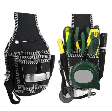 9 In 1 Tool Waist Pack Belt Utility Kit Holder 600D Nylon Fabric Toolkit Electrician Waist Pocket Pouch Bag