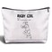 Zomhix Rugby Girl Makeup Bag, Rugby Gifts for Women, American Football Games Gifts, Rugby Player Gifts for Women, Gifts for Sports Lovers Cosmetic Bag Toiletry Bag