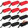 Paterr 12 Pcs Small Tool Bags, Zippered Tool Pouches Heavy Duty Waterproof Versatile Hand Zippered Tool Oxford Cloth Tool Multipurpose Portable Tool Storage Bag for Wrench Pliers, Black and Red
