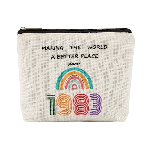 1983 40th Birthday Gifts for Women, 40 Year Old Birthday Gifts Cosmetic Bags for Women, 40th Birthday Gift for Her Makeup Bag Toiletry Bag Travel Accessories Case Organizer for Cosmetics, Toiletries