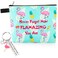 Paterr Flamingo Gifts for Women Flamingo Cosmetic Bag with Inspirational Keychain Zipper Makeup Bag Toiletry Flamingo Pouches Organizer Motivational Gifts for Girls Women Nurse Teacher Coworker Staff