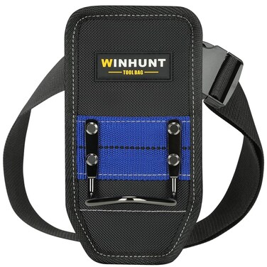 WINHUNT Blue Tools Pouch, Hammer Loop - Durable Hammer Holder with Belt, Duty Steel Loop/Metal Ring, Durable Clip Buckle, 21x11 cm