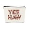 Yee Haw Cowgirl Cow Print Glitter Vintage Western Farmhouse Makeup Bag Cosmetic Bag Zipper Travel Toiletry Bag Best Birthday Christmas Gift Idea for Cowgirls Teen Girls Women,Cowgirl Gifts for Girls