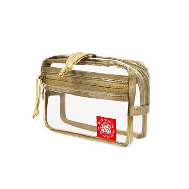 Rough Enough Quart Size Travel Bag TSA Approved Clear Makeup Toiletry Bag for Purse Traveling Women 311 TSA Compliant Khaki