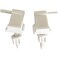Universal Toilet Seat Hinges Replacement Kit - 2 Pack with White Plastic Repair Set for Bathroom WC Hardware and Top Cover Lids