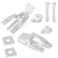 White Plastic Toilet Seat Hinge Replacement Toilet Seat Hinge Toilet Seat Hardware Universal Toilet Seat Bracket with Bolts Screw and Nuts, Toilet Seats Lids Hardware