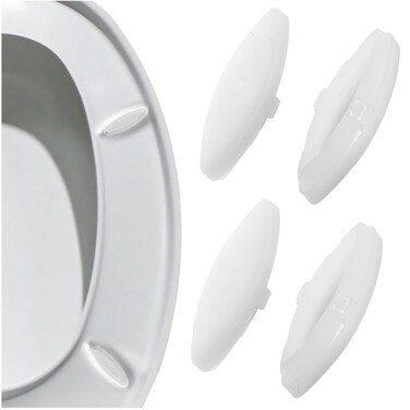 4Pcs Toilet Seat Bumpers, Rubber Toilet Seat Bumper for Kohler 1133070 1236365 Toilet Replacement Parts, Suitable for Families, Hotels, Hospitals, School Toilet Seats
