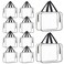 10 Pack Large Clear Cosmetic Bags with Handle PVC Plastic Toiletry Pouches with Zipper Clear Plastic Tote Bags Clear Vinyl Bags Clear Toiletry Bag Clear Makeup Bags for Women, Men, Beach, Traveling
