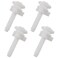 Toilet Seat Screws ZZLZX 4Set White Plastic Toilet Seat Hinge Bolt Screws with Nuts and Washers For Top Mount Toilet Seat Hinges