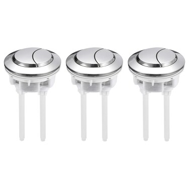 uxcell Toilet Tank Button Dual Push Flushing Toilet Button Replacement Button for 58mm(2.28") Hole Toilet Water Tank, 3pcs