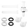 Molain 2 Pcs Universal Toilet Seat Screws Replacement Kit, Plastic White Toilet Seat Hinges Bolts and Nuts for Fixing The Top Mount Toilet Seat