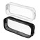 Juxiamal 2pcs Clear Cases with Zipper, Multi-use Travel Makeup Brush Bags Toiletries Exam Pouch Case Travel Luggage Make up Cosmetic Bag (Black and White)