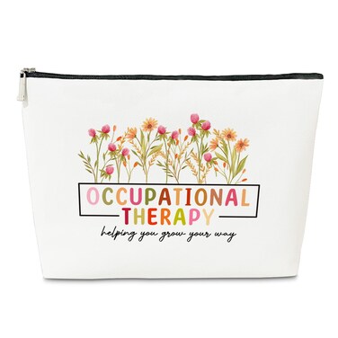 Occupational Therapy Gifts, Therapist Occupational Therapy Makeup Bag, Helping You Grow Your Way, OT Month Gift, Gifts For Occupational Therapy, Therapist Gift PU Leather Makeup Cosmetic Bag