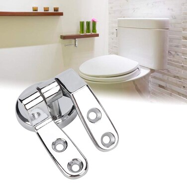 Toilet Lid Fixings Toilet Hinges Repair Replacement Kit,Universal White Zinc Alloy Toilet Seat Hinges Replacement with Screw and Nuts for Toilet Seats Lids