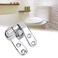 Toilet Lid Fixings Toilet Hinges Repair Replacement Kit,Universal White Zinc Alloy Toilet Seat Hinges Replacement with Screw and Nuts for Toilet Seats Lids