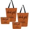 Paterr 4 Pcs Black Girl Definition Canvas Tote Bags with Brown Makeup Bag African Girl Tote Canvas Bags Metal Zipper for Shopping Women School Library Visit the Store