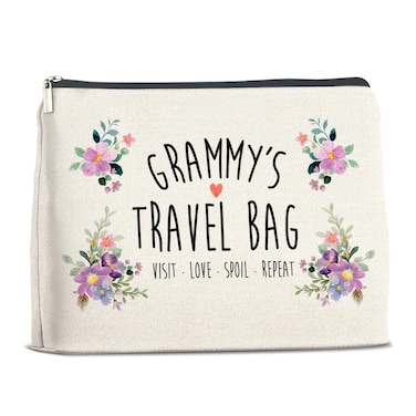 YeleY Grammy Gift Grammy's Travel Bag - Grammy From Granddaughter Grandson - for Grandmother Grandma Nana New Grammy - Grammy Makeup Bag Cosmetic Bag Makeup Zipper Pouch