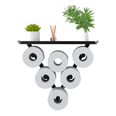 Toilet Paper Holder Rack, Funny Wall Mount Toilet Paper Storage for Extra 12 Rolls, Metal Wall Art Sculpture Bathroom Decor Tissue Holder Shelf