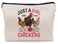 Lacosu Just A Girl Who Loves Chickens Makeup Bag,Chickens Zipper Travel Toiletry Cute Cosmetic Bag Pouch Bags for Women,Funny Farm Chicken Lovers Gifts for Girls Valentine's Day Bestiem Friend