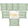 Whaline 8Pcs Bridesmaids Makeup Bags Wedding Bridal Cosmetic Canvas Organizer Bag Sage Green Maid of Honor Zipper Cosmetic Pouch for Women Wedding Bridal Shower Party Favor Supplies