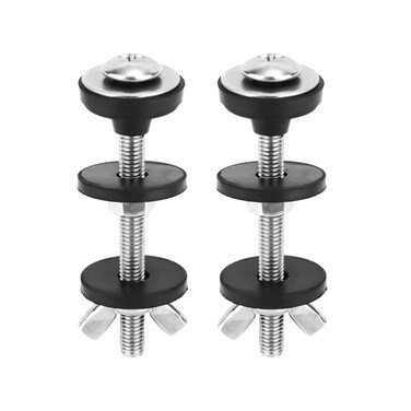 2pcs Toilet Tank To Bowl Bolts Kit, Stainless Steel Heavy Duty Waterproof Toilet Tank Bolts Replacement Universal Toilet Inside Kit Toilet Water Tank Parts with Rubber Washers Gasket and Nuts