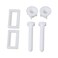 logyues Rectangular Toilet Seat Hinge Kits 4.4x2.4cm Universal White Toilet Seat Hinge with Bolts Screw