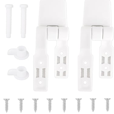 2 Pack of Toilet Seat Hinge Replacement Kit - Plastic Hardware for Toilet Repair &amp; Replacement - Fits Most Toilets
