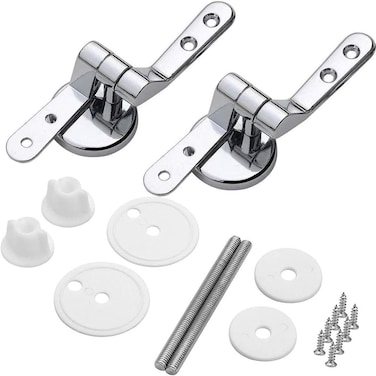 Leheybia 1 Pcs Toilet Lid Hinge Toilet Seat Lid Hinges Replacement Parts Toilet Seat Fittings With Screws And Accessories for Toilet Seat Repair Replacement