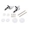 Qiilu Zinc Alloy Toilet Seat Hinges Angelshield Toilet for Seat Hinge Toilet Lid Fixings Toilet Hinges Repair Replacement Kit Tools Set