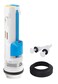 Toilet Flush Valve Replacement Kit 2 Inch Universal Water-Saving Toilet Repair Kit with Gasket and Bolts for Two Piece Dual Flush Valve White