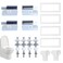 2 Set of Toilet Seat Replacement Hinge Set, Universal Toilet Seat Bolts and Screws Quick Release Top Hinge Fixings Toilet Seat Replacement Parts Kit (2 Sets)