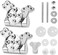Cokritsm Toilet Seat Hinge Replacement with Bolts Screw and Nuts, Zinc Alloy Replacement Parts-Adjustable Toilet Seat Sliver