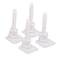 BQLZR 1.5x1.5x2.91inch(LxWxH) Square Plastic White Toilet Seat Hinge Bolts Nuts Bottom Screws Toilet Seat Screws Replacement Set of 4