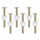 AIEX 6 Sets Toilet Seat Screws and Bolts, Metal Screws for Toilet Seat Bolts Replacement with Plastic Nuts and Metal Washers Toilet Bolt Set for Replacing Top Mount Toilet Seat Hinges