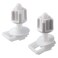 Urjumpea 2 Pack White Plastic Toilet Seat Bolts and Nuts Set For Top Mount Bathroom Toilet Seat Hinges