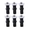 Leadigol 6 Pack Universal Toilet Seat Hinges Screw,Toilet Repair Kits Rubber Washers Expanding Screws Hinges with Screws Bathroom Hardware Replacement Parts Fasteners Mounting Toilet Seat Hinges