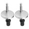 uxcell 2 Set Toilet Seat Hinge Fixings, Hinge Bolt Screws Toilet Seat Fixings with 47mm/1.85" Base, for Fix Expanding Rubber Top Nuts Screws