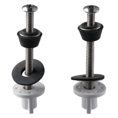 Urjumpea 2 Pieces Toilet Seat Screws Bolts Replacement Universal Stainless and Rubber Washers for Fixing The Top Mount Toilet Seat