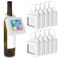 Sibba Kraft Paper Wine Bottle Box 10 Pcs Package With Window Handles Hanging Foldable Gift Wine Accessory Sets Folding White Bags for Kitchen Dining Engagement Christmas Mother's Day