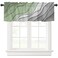 ARTSHOWING Ocean Wave Curtain Valance for Windows Rod Pocket Valance Curtains Gradient Wavy Gray Sage Green Valance for Kitchen Bathroom Bedroom 42"x12" Short Window Treatment Valances