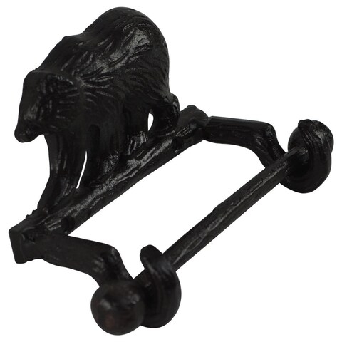 Treasure Gurus Wall Mount Bear Rustic Toilet Paper Holder