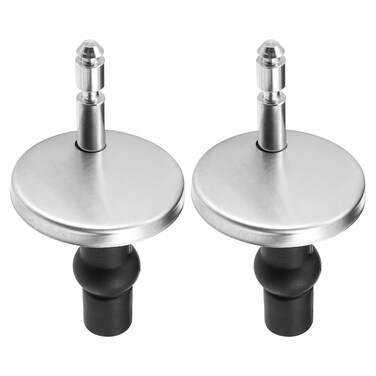 uxcell 2 Set Toilet Seat Hinge Fixings, Hinge Bolt Screws Toilet Seat Fixings with 47mm/1.85" Base, for Toilet Seat Fastener for Home Bathroom