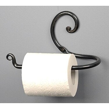 GoCraft Handmade Bathroom Lavatory Toilet Paper Holder   Wall Mount, Wrought Iron Forged Metal Dispenser