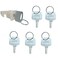 6PCS DK1100 Toilet Paper Dispenser Key, Compatible for Tork SCA 1100 Paper Towel and Toilet Tissue Dispenser