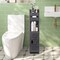 ShellKingdom Toilet Paper Holder Stand, Bathroom Storage Cabinet with Doors and Shelves, Slim Storage Cabinet for Bathroom Small Spaces Corner Floor Organizer - (Black)